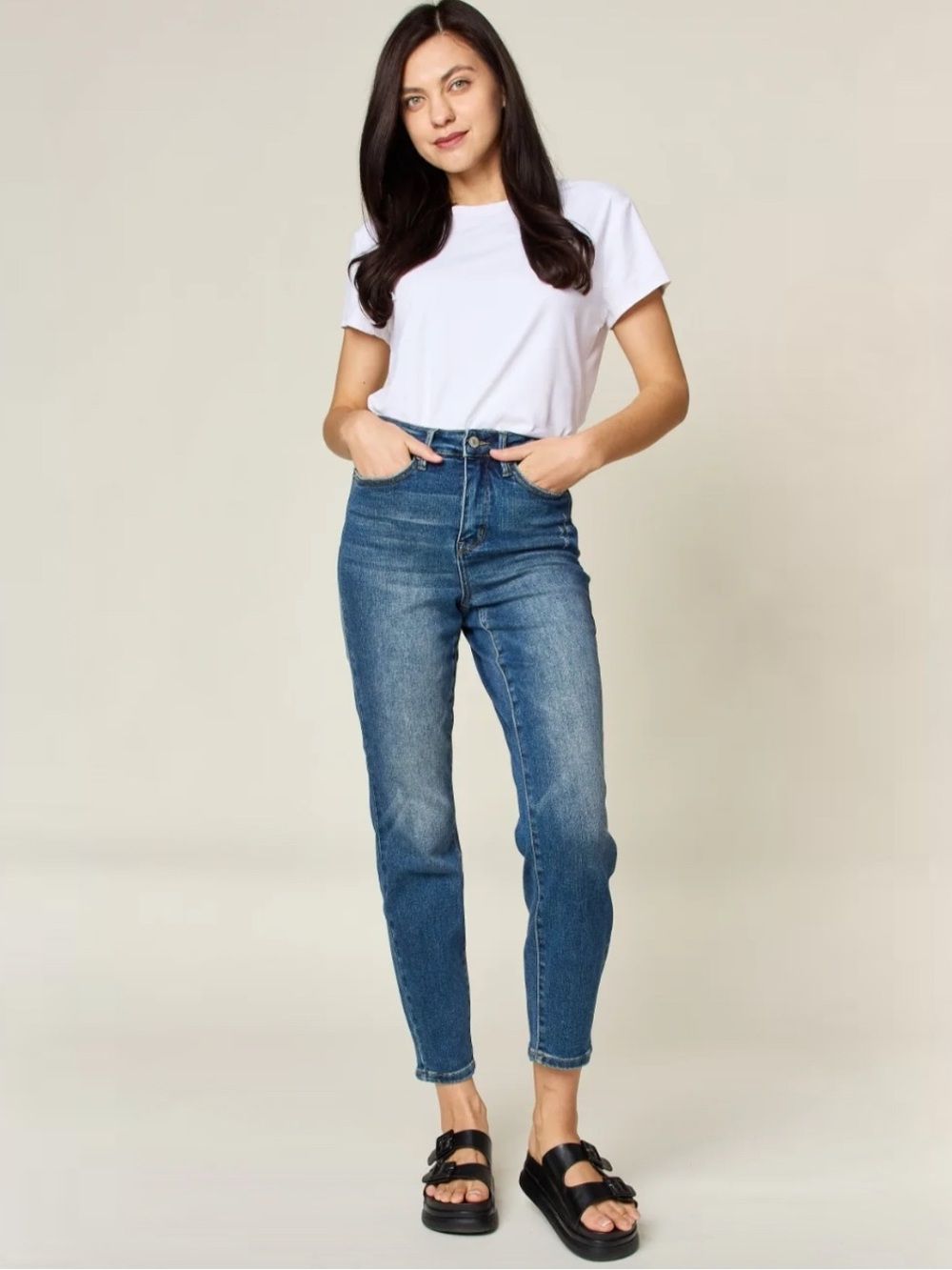 Judy Blue Tummy Control High Waist Relaxed Skinny Jeans